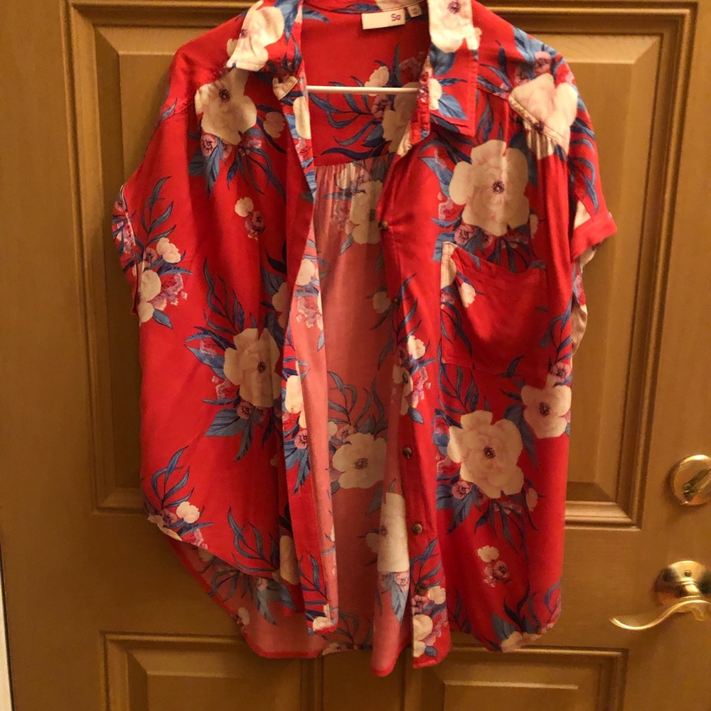 🌺 XXL Juniors SO Brand Button-up blouse 🌺